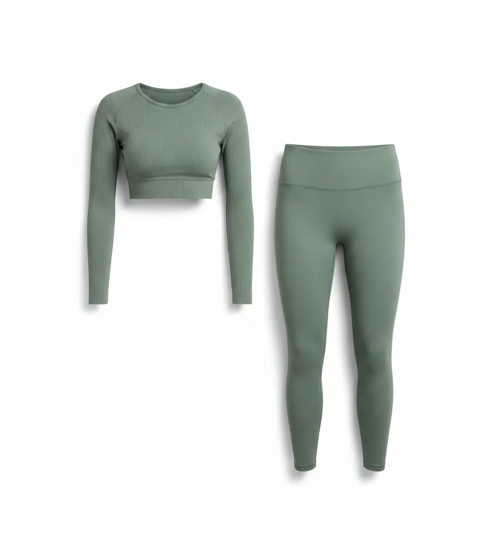 Plain activewear product image before AI model photoshoot